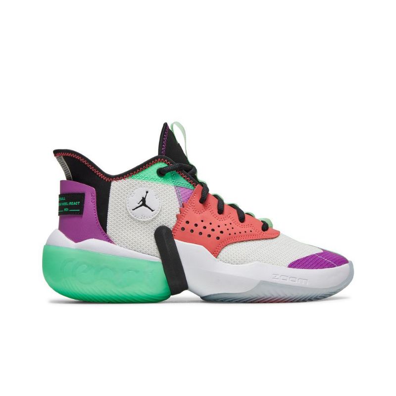 Air Jordan React Elevation Valkoinen Purppura Punainen Vihreä Musta Miesten Kengät
