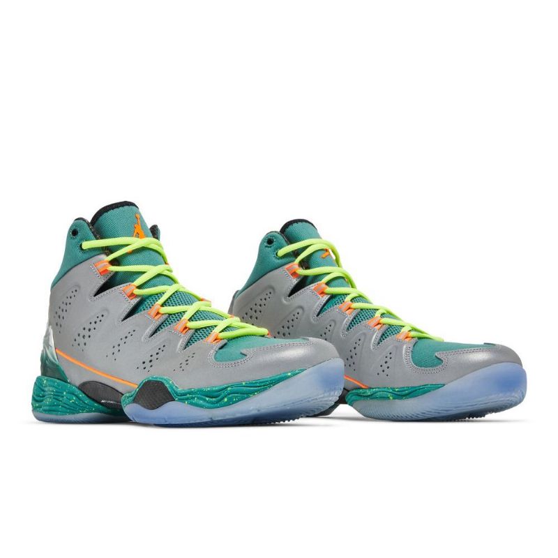 Air Jordan Melo M10 Hopeanvihreät Oranssit Miesten Kengät