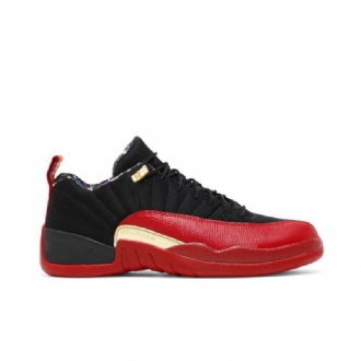 Air Jordan 12 Retro Low Se Mustat Punakultaiset Miesten Kengät