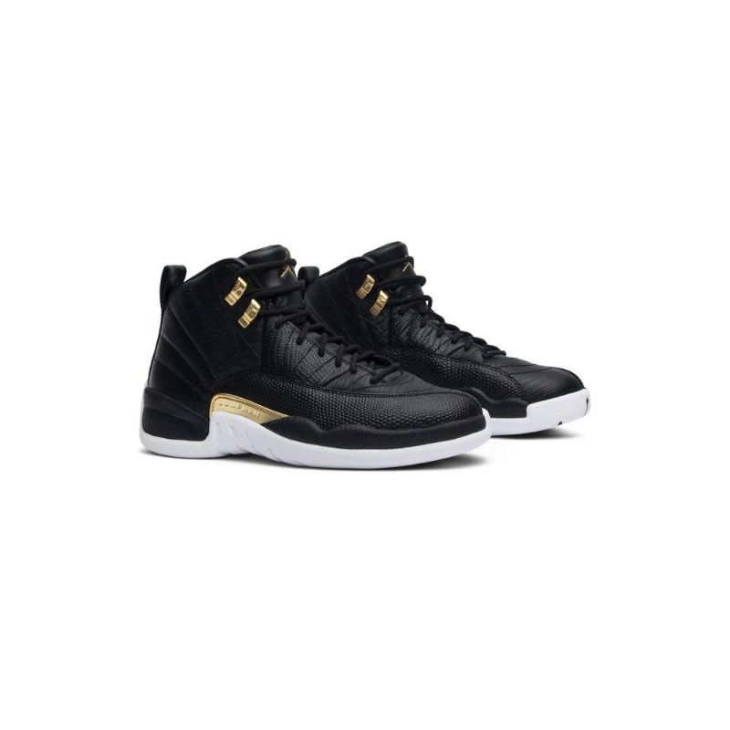 Air Jordan 12 Retro Musta Kulta -valkoiset Naisten Kengät