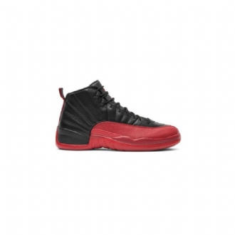 Air Jordan 12 Retro Mustat Punaiset Miesten Kengät