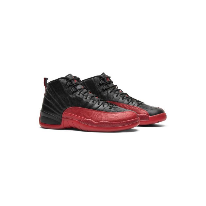Air Jordan 12 Retro Mustat Punaiset Miesten Kengät
