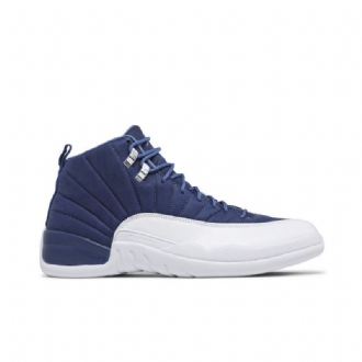 Air Jordan 12 Retro Sininen Valkoinen Miesten Kengät