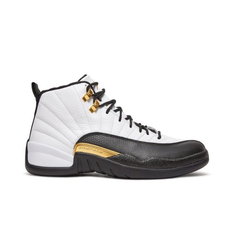 Air Jordan 12 Retro Valkoinen Musta Kulta -miesten Kengät
