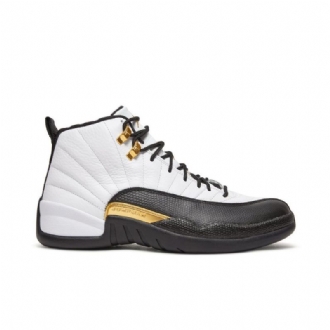 Air Jordan 12 Retro Valkoinen Musta Kulta -miesten Kengät