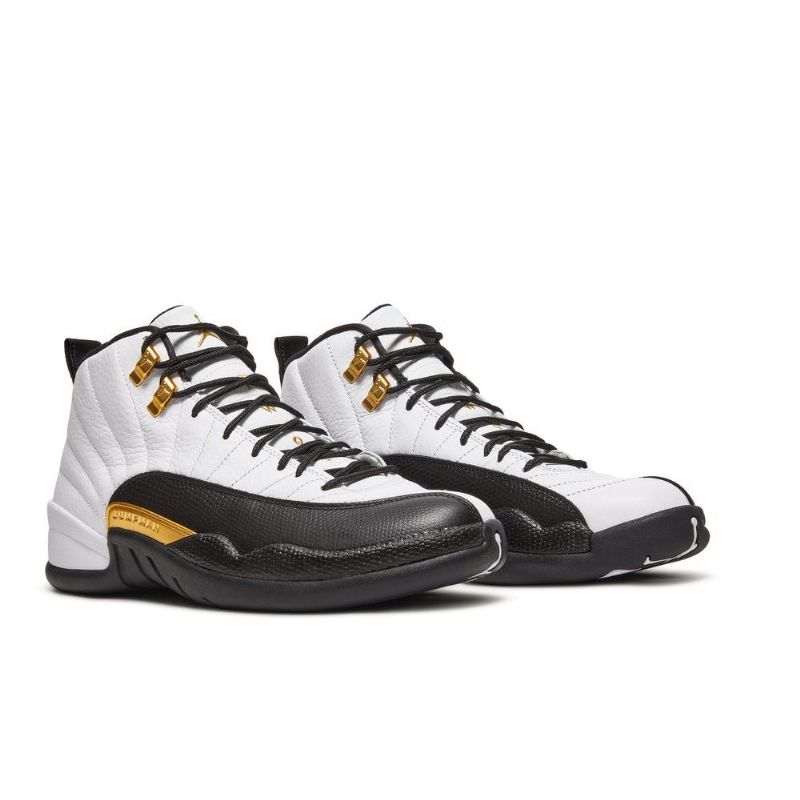 Air Jordan 12 Retro Valkoinen Musta Kulta -miesten Kengät