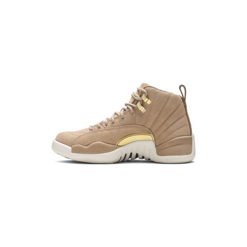 Air Jordan 12 Retro Valkoruskeakultaiset Naisten Kengät