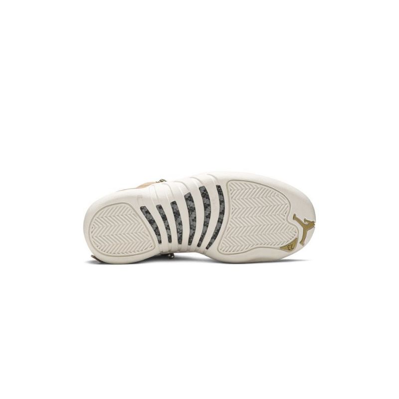 Air Jordan 12 Retro Valkoruskeakultaiset Naisten Kengät