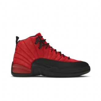 Air Jordan 12 Retropunaiset Mustat Miesten Kengät