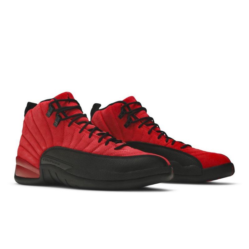 Air Jordan 12 Retropunaiset Mustat Miesten Kengät