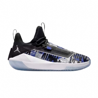 Air Jordan Jumpman Hustle Musta Valkoinen Harmaa Sininen Miesten Kengät