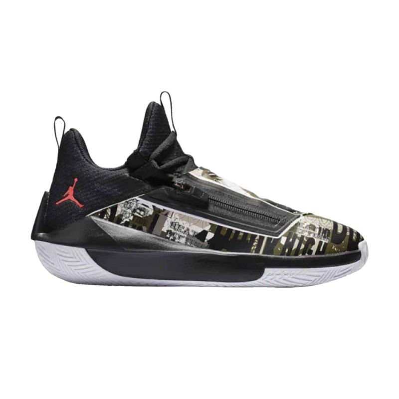 Air Jordan Jumpman Hustle Mustat Punainen Oliivinvihreät Miesten Kengät