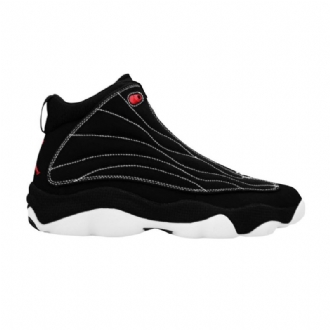 Air Jordan Pro Vahvat Musta Punainen Valkoinen Miesten Kengät
