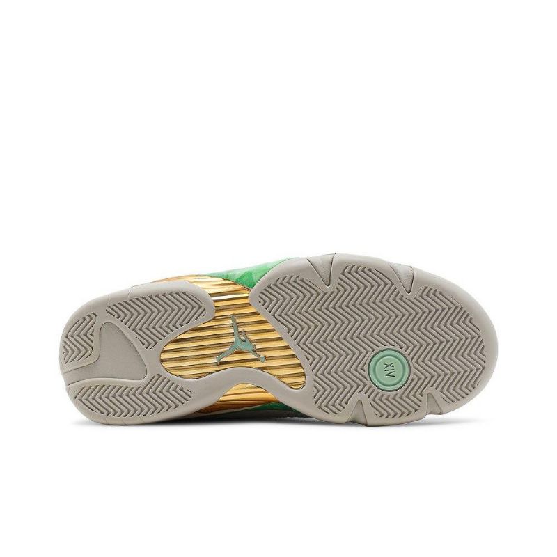Air Jordan 14 Aleali May Retro Low Sp Harmaa Vihreä Musta Kulta Naisten Kengät