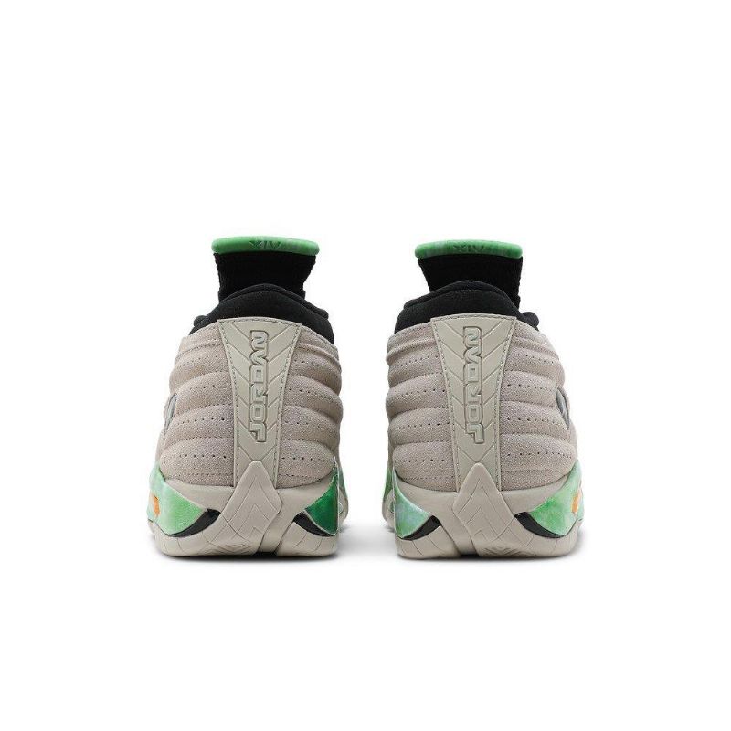Air Jordan 14 Aleali May Retro Low Sp Harmaa Vihreä Musta Kulta Naisten Kengät