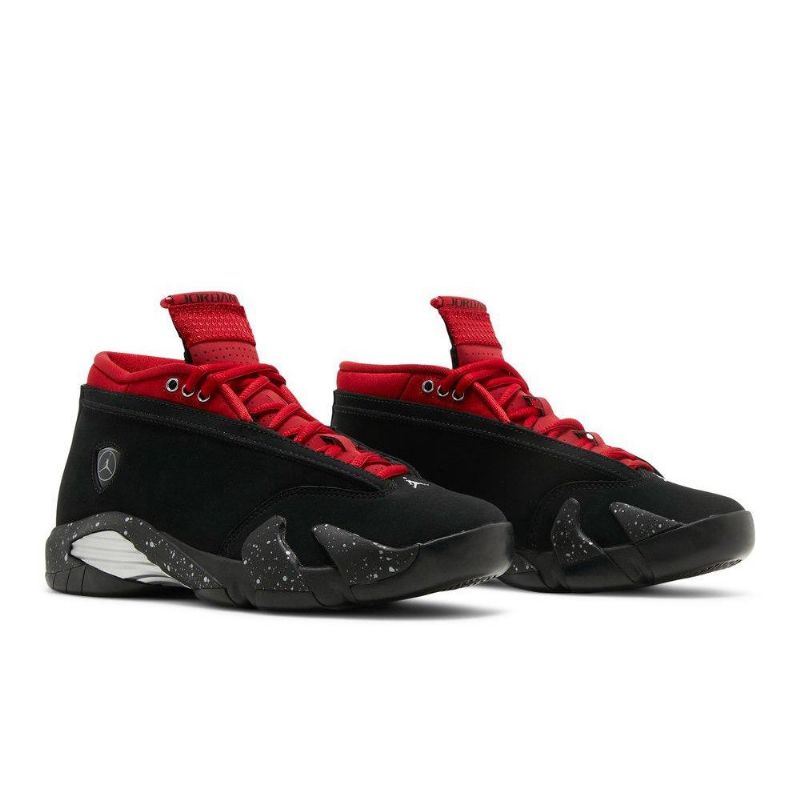Air Jordan 14 Retro Matalat Mustat Punaiset Naisten Kengät
