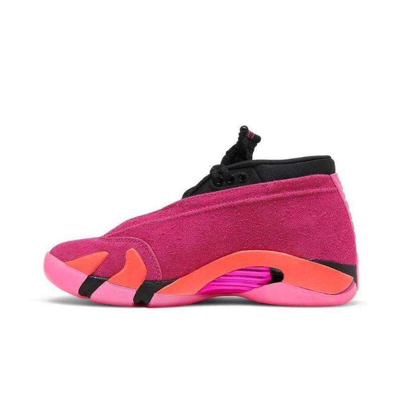 Air Jordan 14 Retro Matalat Vaaleanpunaiset Mustat Punaiset Naisten Kengät