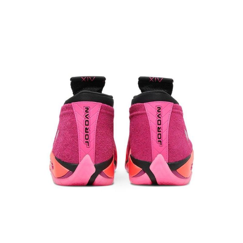 Air Jordan 14 Retro Matalat Vaaleanpunaiset Mustat Punaiset Naisten Kengät