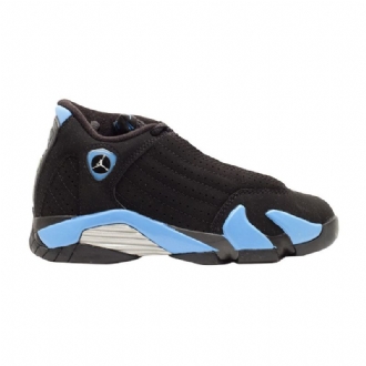 Air Jordan 14 Retro Mustat Siniset Hopeiset Naisten Kengät