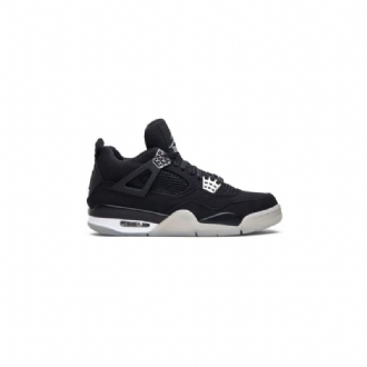 Air Jordan 4 Eminem Carhartt Mustat Hopeiset Miesten Kengät