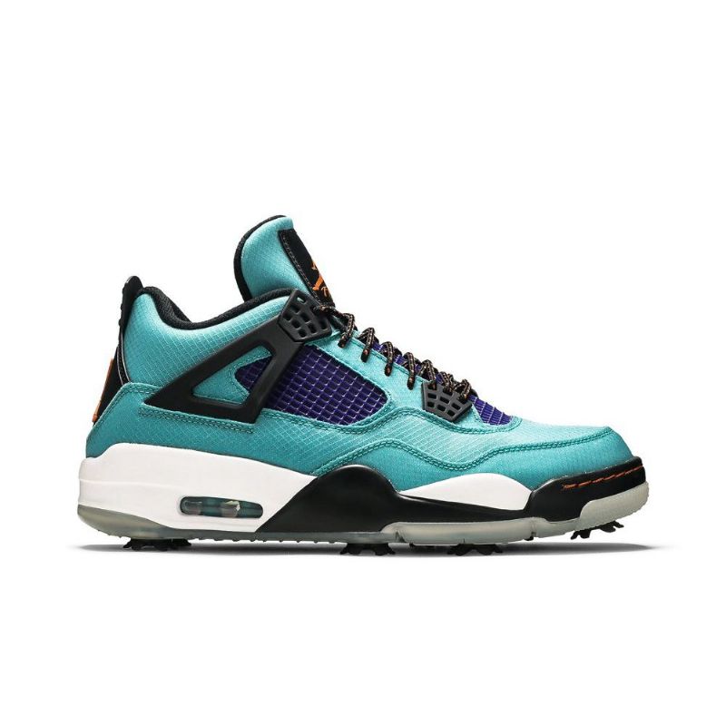 Air Jordan 4 Golf Nrg Valkoinen Turkoosi Sininen Musta Miesten Kengät
