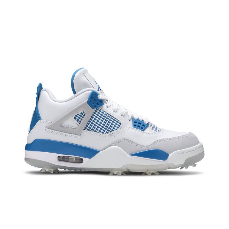 Air Jordan 4 Golf Valkoinen Harmaa Sininen Miesten Kengät