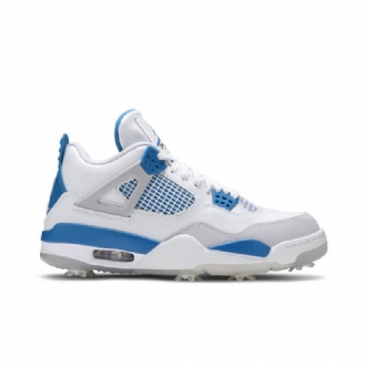 Air Jordan 4 Golf Valkoinen Harmaa Sininen Miesten Kengät