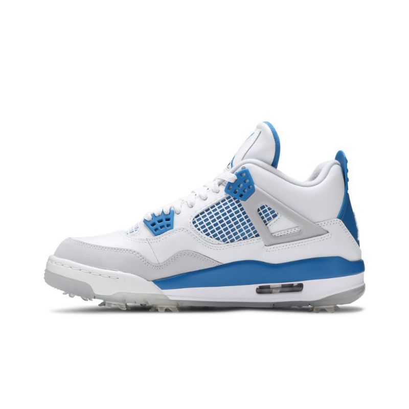 Air Jordan 4 Golf Valkoinen Harmaa Sininen Miesten Kengät