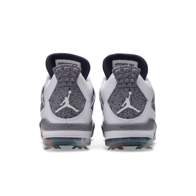 Air Jordan 4 Golf Valkoinen Tummansininen Harmaa Miesten Kengät