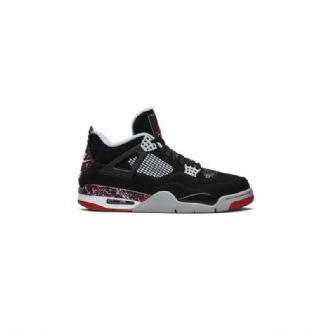 Air Jordan 4 Ovo Retro Musta Harmaa Punainen Valkoinen Miesten Kengät