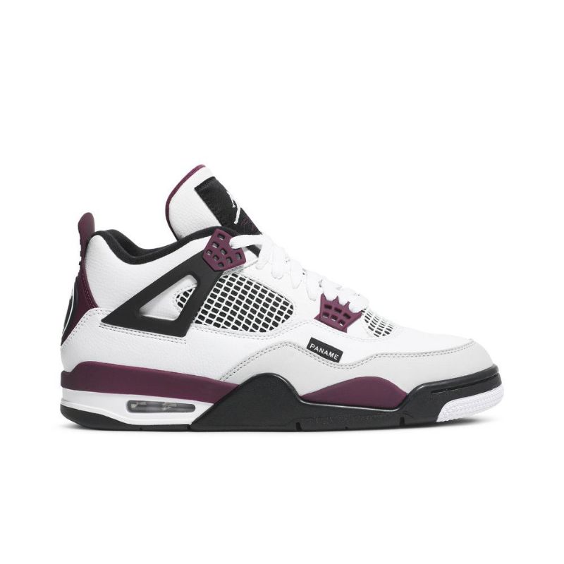 Air Jordan 4 Paris Saint-germain Retro Valkoinen Harmaa Musta Bordeaux Miesten Kengät