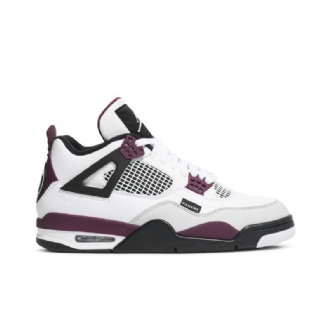Air Jordan 4 Paris Saint-germain Retro Valkoinen Harmaa Musta Bordeaux Miesten Kengät