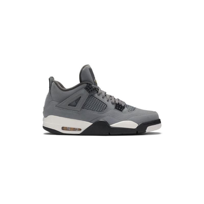 Air Jordan 4 Retro Harmaa Valkoinen Musta Miesten Kengät