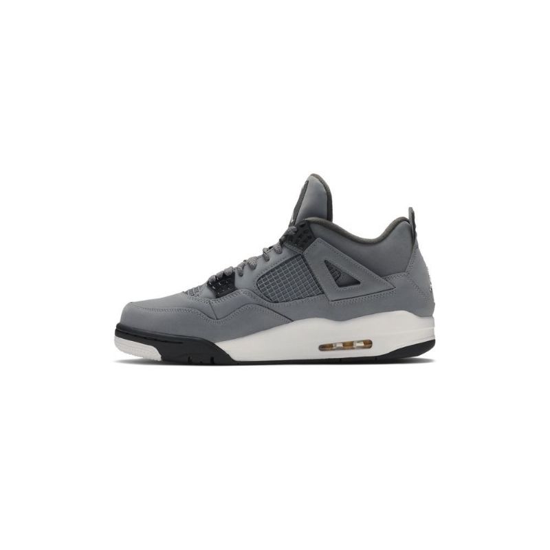 Air Jordan 4 Retro Harmaa Valkoinen Musta Miesten Kengät