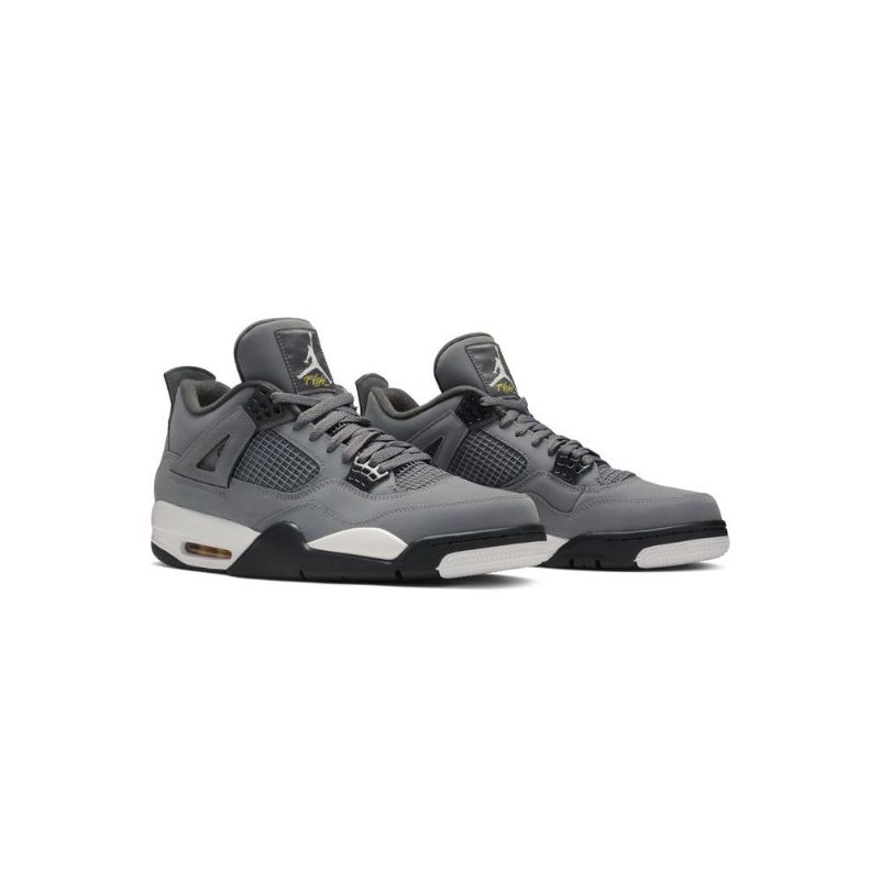 Air Jordan 4 Retro Harmaa Valkoinen Musta Miesten Kengät