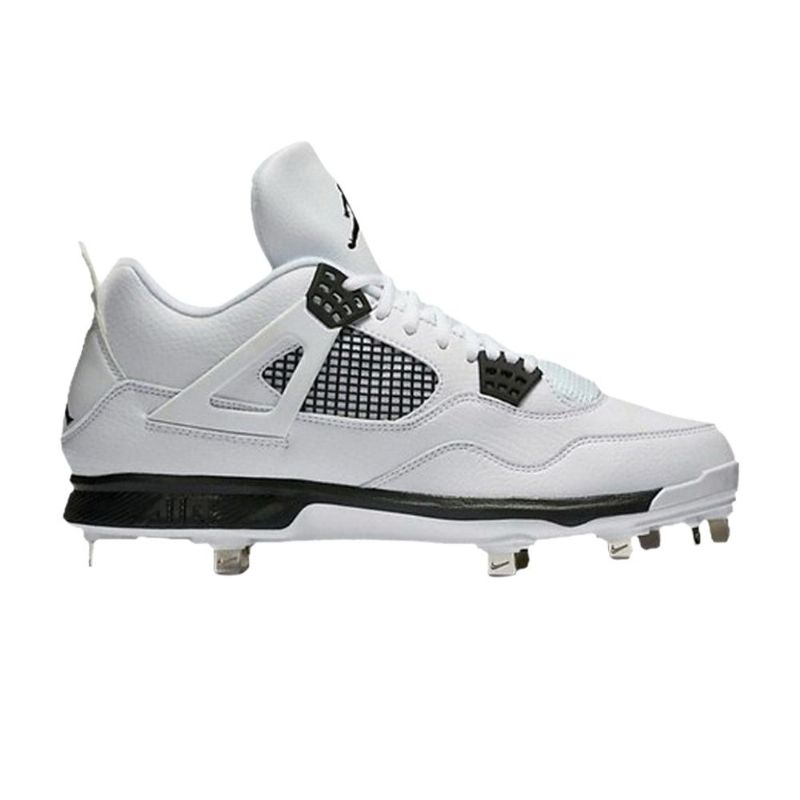 Air Jordan 4 Retro Metallivalkoiset Mustat Miesten Kengät