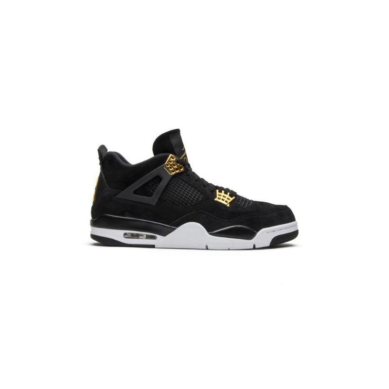 Air Jordan 4 Retro Mustakulta Valkoiset Miesten Kengät