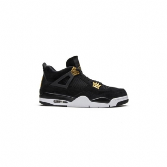 Air Jordan 4 Retro Mustakulta Valkoiset Miesten Kengät