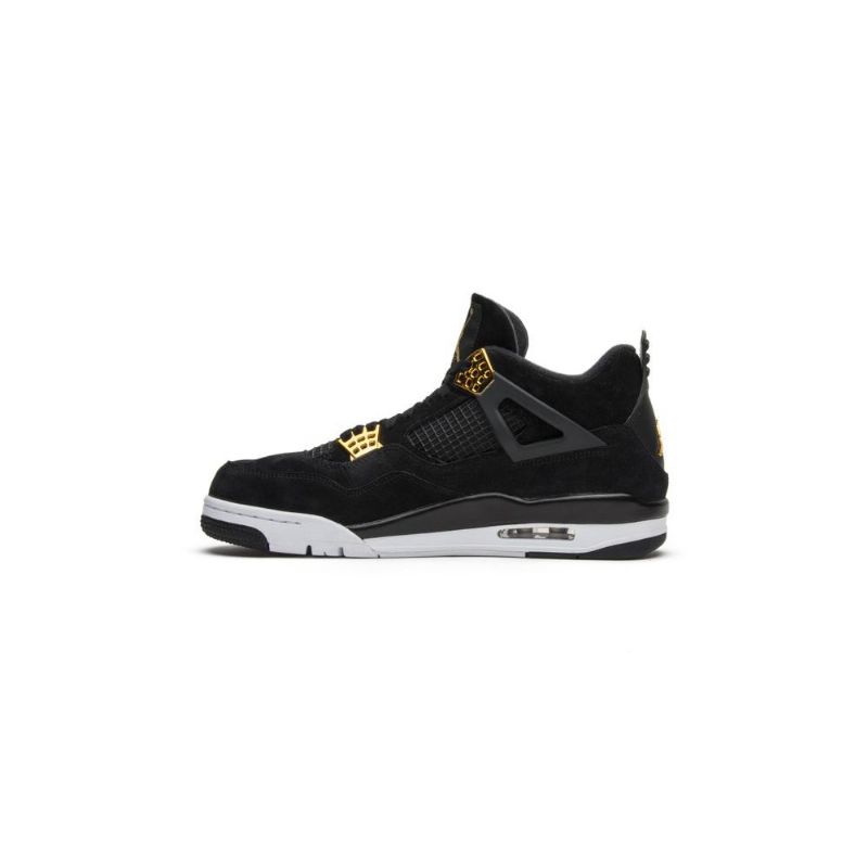 Air Jordan 4 Retro Mustakulta Valkoiset Miesten Kengät