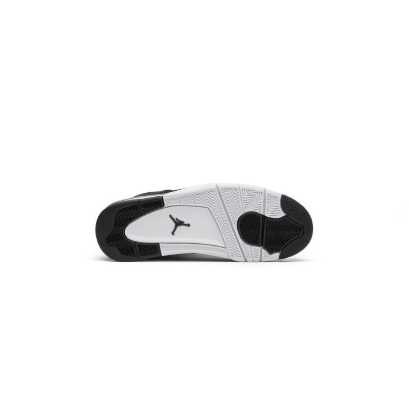 Air Jordan 4 Retro Mustakulta Valkoiset Miesten Kengät