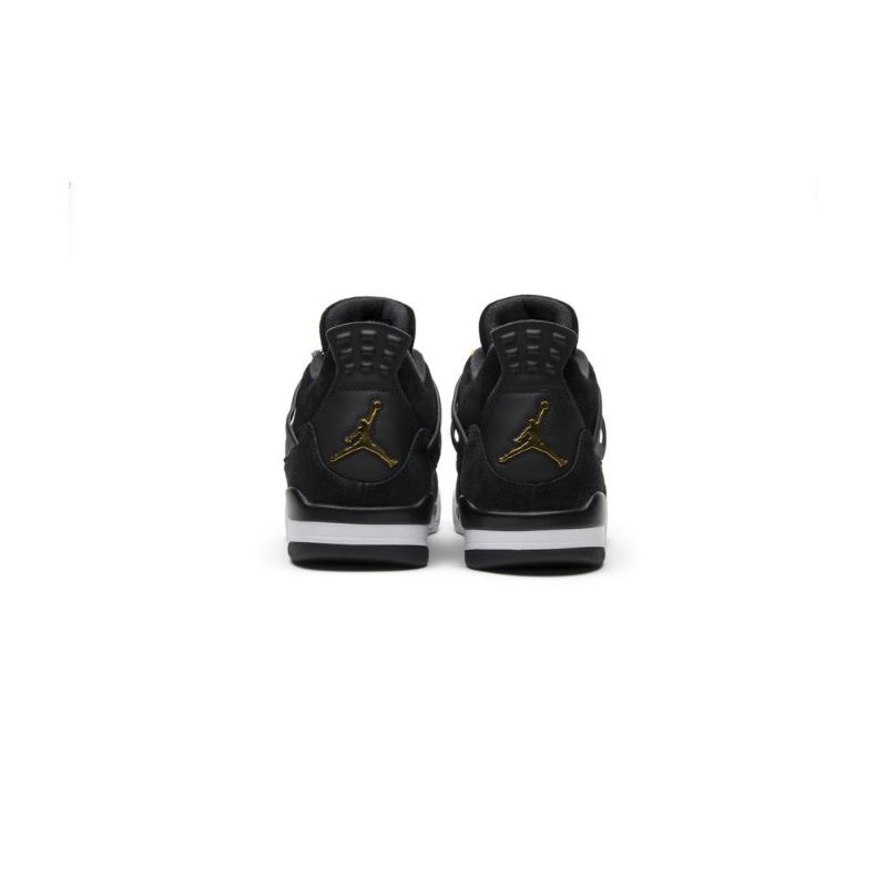 Air Jordan 4 Retro Mustakulta Valkoiset Miesten Kengät