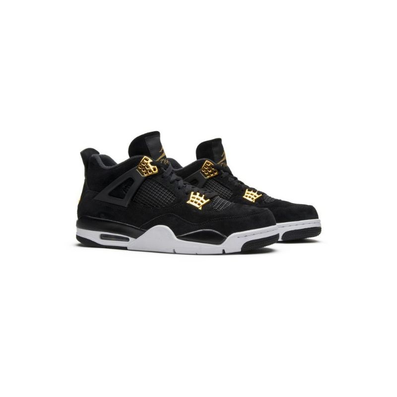 Air Jordan 4 Retro Mustakulta Valkoiset Miesten Kengät