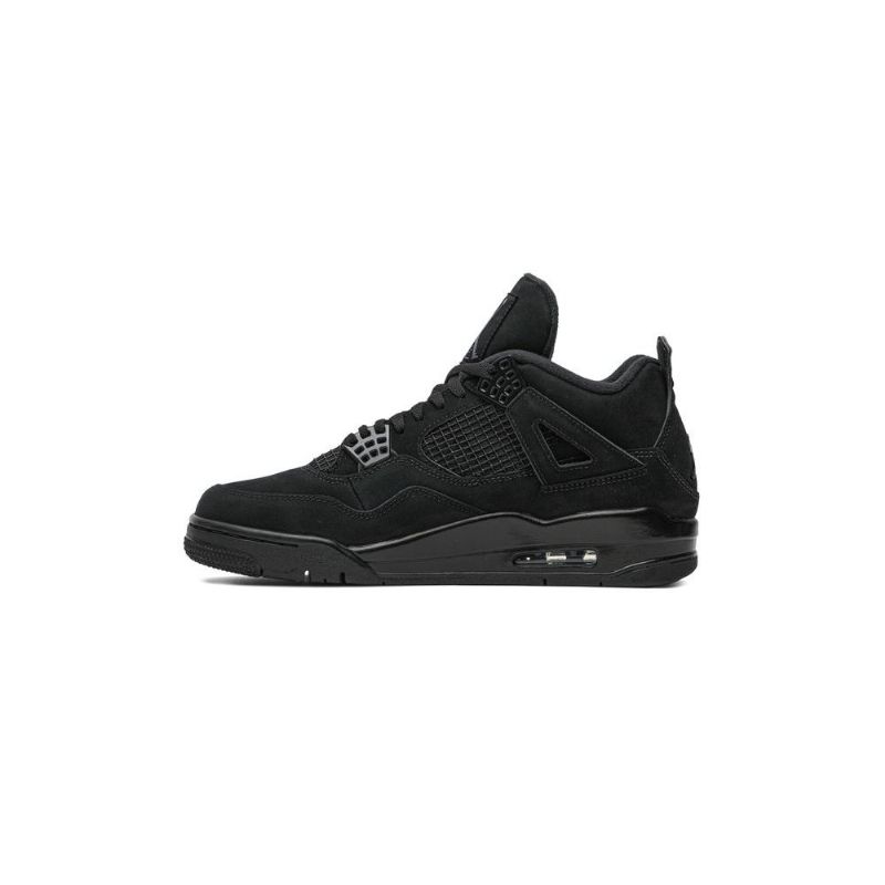 Air Jordan 4 Retro Mustat Harmaat Miesten Kengät