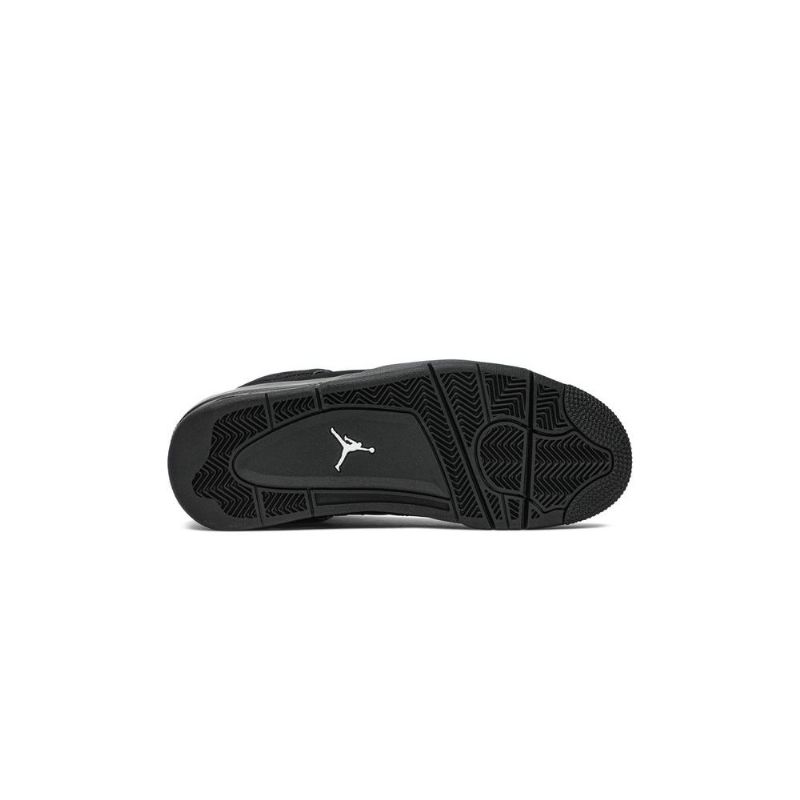 Air Jordan 4 Retro Mustat Harmaat Miesten Kengät