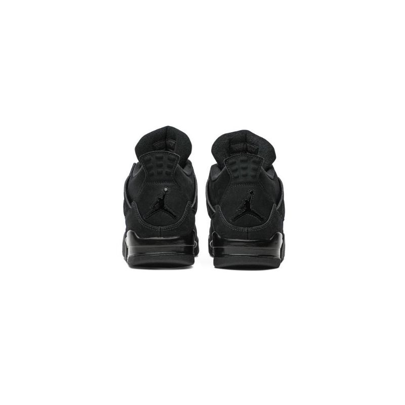 Air Jordan 4 Retro Mustat Harmaat Miesten Kengät
