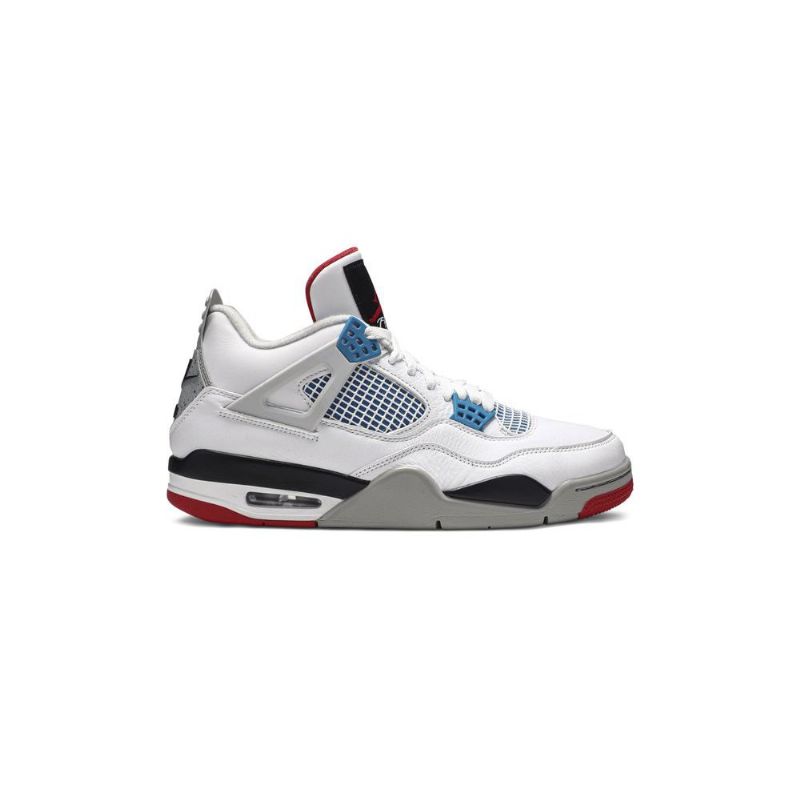 Air Jordan 4 Retro Se Valkoinen Sininen Punainen Harmaa Miesten Kengät