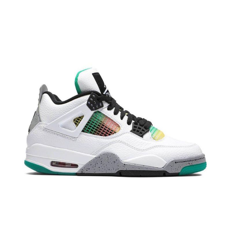 Air Jordan 4 Retro Valkoinen Harmaa Moniväriset Naisten Kengät