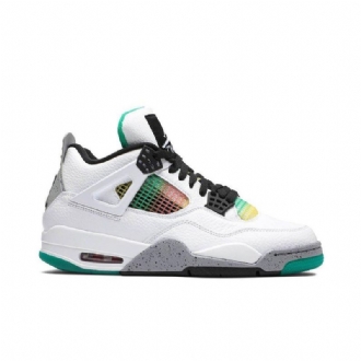 Air Jordan 4 Retro Valkoinen Harmaa Moniväriset Naisten Kengät