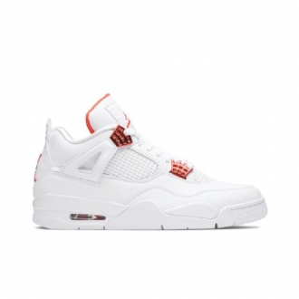 Air Jordan 4 Retro Valkoinen Oranssi Miesten Kengät