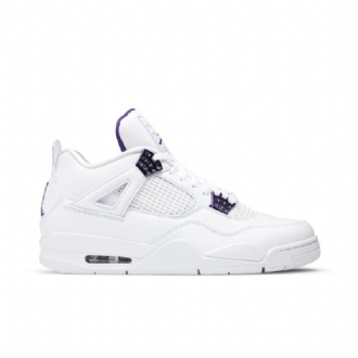Air Jordan 4 Retro Valkoinen Violetti Miesten Kengät